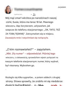 Słyszałem, jak moja córka szepnęła do telefonu: „Tęsknię za tobą, tato” – 18 lat temu pochowałem jej ojca