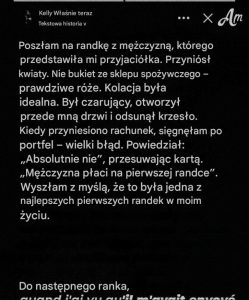 Mój partner nalegał na zapłacenie rachunku – żałuję, że pozwoliłam mu zapłacić.