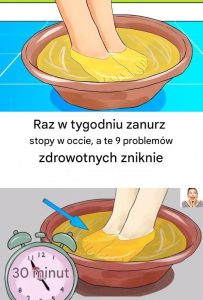 Mocz stopy w occie raz w tygodniu, a zobaczysz, że te 9 problemów zdrowotnych zniknie