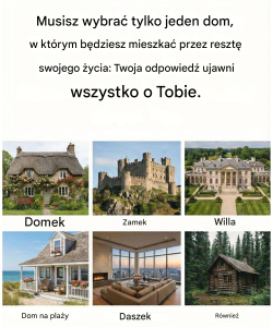 Musisz wybrać tylko jeden dom, w którym będziesz mieszkać przez resztę swojego życia: co ten wybór mówi o Tobie? 😲Sprawdź pierwszy komentarz👇