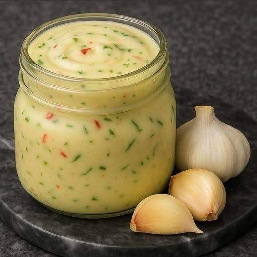 Domowy kremowy sos czosnkowy