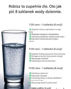 Robisz to zupełnie źle. Oto jak pić 8 szklanek wody dziennie.