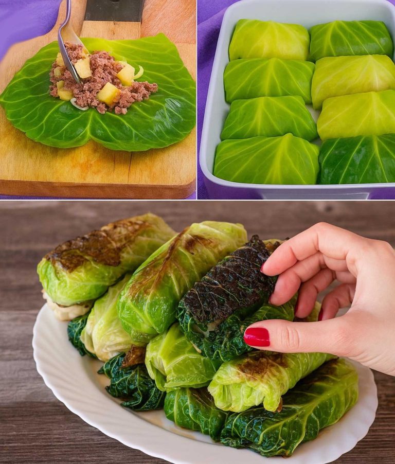 Często robię je zimą: gołąbki z mięsem i ziemniakami, lekkie i smaczne, bogate w błonnik i białko, idealne nawet następnego dnia