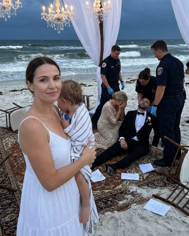 Na ślubie mojej siostry nie wolno mi było siedzieć z rodziną, bo byłam „samotną matką”. Mama prychnęła: „Twoja siostra wyszła za prezesa… w przeciwieństwie do ciebie, który tylko przynosi nam wstyd”. Zignorowałam ją i skupiłam się na córce, która właśnie rozlała wino. Wtedy mój ojciec wybuchnął: wrzasnął, a potem wepchnął nas prosto do fontanny. Goście wybuchnęli brawami, śmiejąc się jak na widowisku. Dwie minuty później pojawił się mój sekretny mąż miliarder. To, co się stało, sprawiło, że wszyscy tego żałowali.