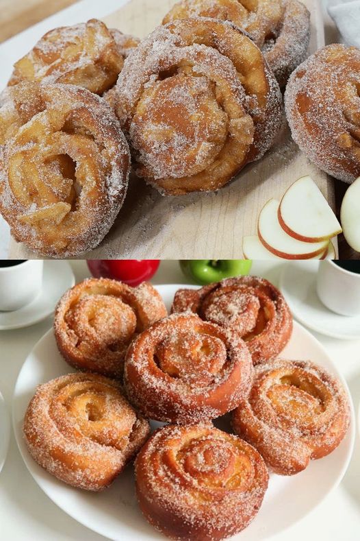 Piekę je co tydzień: pączki jabłkowe z 3 łyżkami jogurtu naturalnego i 650 g mąki 😋