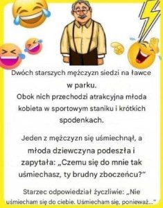 Ta historia o dwójce starszych ludzi w parku rozbawi Cię do łez. To naprawdę zabawny żart.