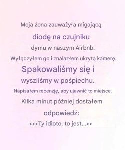 Znalazłem kamerę w naszym Airbnb – a potem reakcja gospodarza wywołała u mnie dreszcze