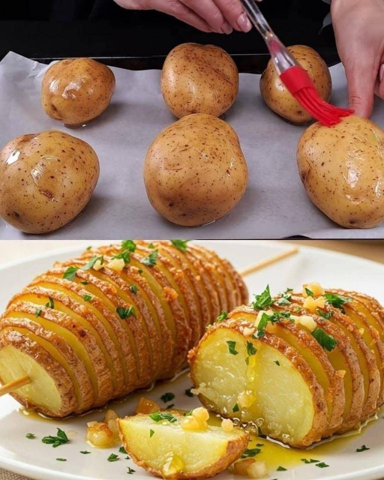 Pieczone ziemniaki z czosnkiem i ziołami