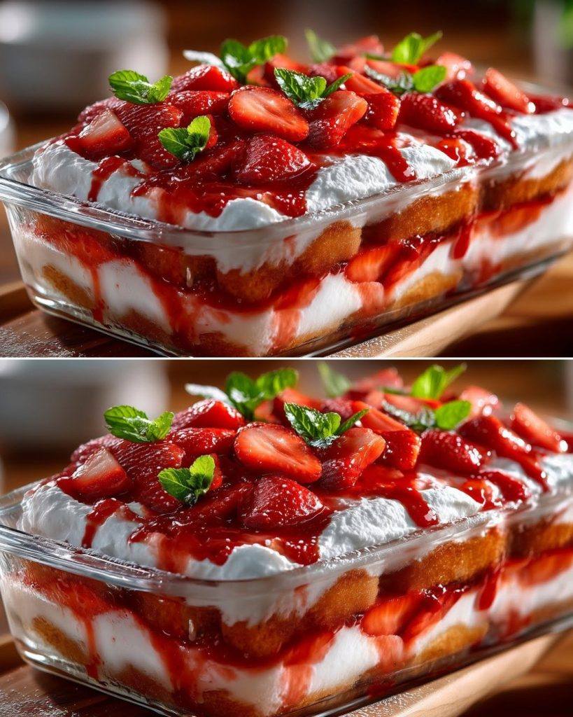 Tiramisu truskawkowe bez pieczenia