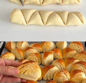 Miękkie i rozpływające się w regulowanych bułeczkach drożdżowych z jogurtem i masłem Przepis, który znajdziesz w komentarzach.❤️ Wysłałam go tym, którzy mi podziękowali.