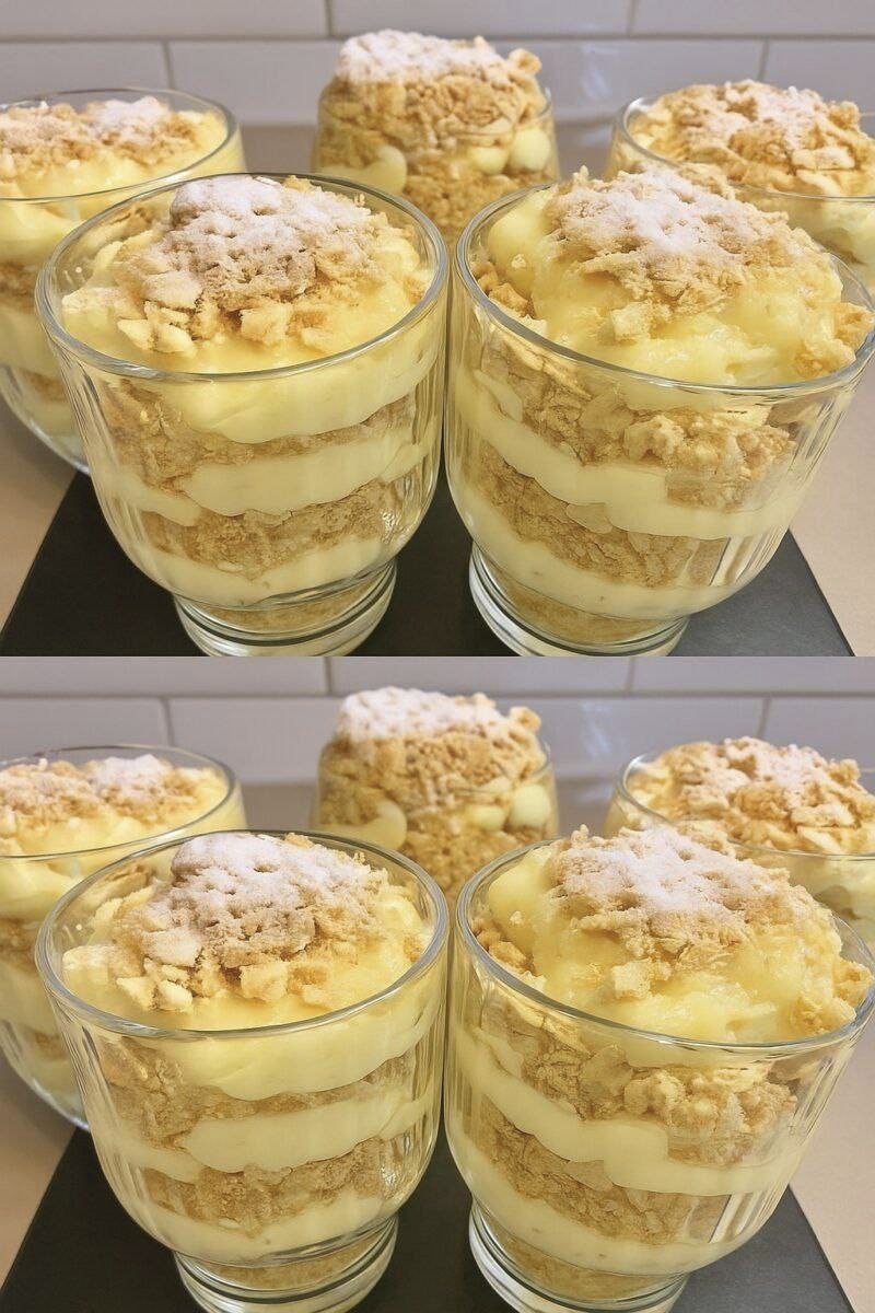 Kiedy mam lenistwo, zawsze robię dziesięć deser. „Napoleon w szklance”: miejsce oblizujesz. Pochłonięty w 2 minuty.