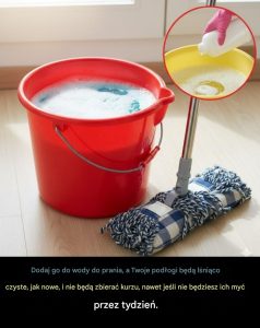 Dodaj do wody, która jest odprowadzana do czyszczenia, a Twoje wykończenie będzie czyste, jak nowe i bez zastosowania, nawet jeżeli nie będzie ich czyścić przez tydzień.