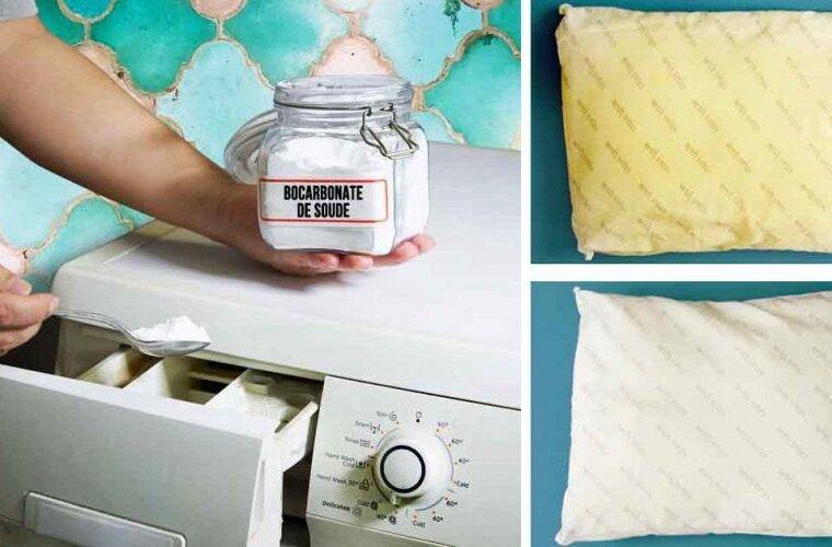 Oto jak wyczyścić brudne poduszki, aby nadać im biel i delikatny zapach