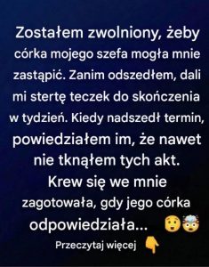 Straciłem stanowisko, ale zyskałem o wiele cenniejsze.