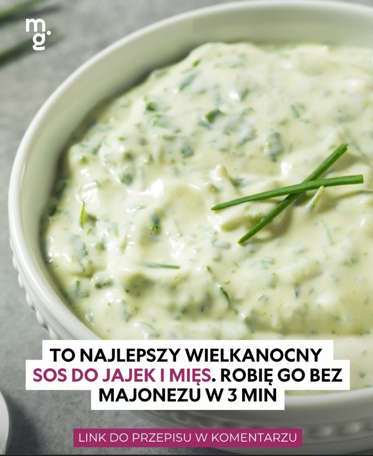 To najlepszy wielkanocny sos do jajek i mięs. Robię go bez majonezu w 3 min