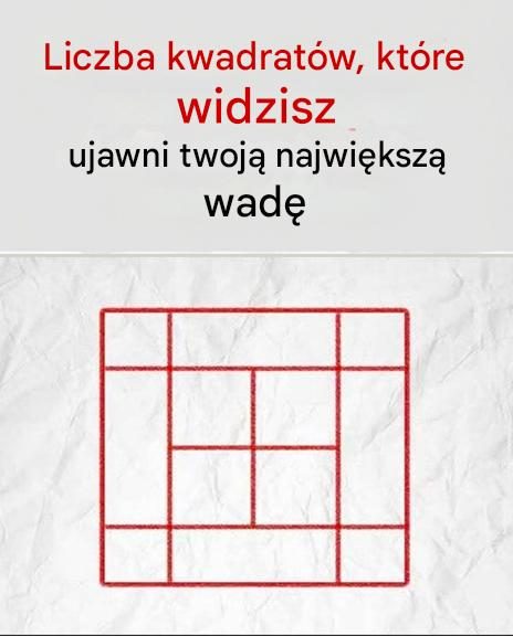 Ile kwadratów widzisz? Iluzja, która zdaje się „ujawniać” twoją główną wadę