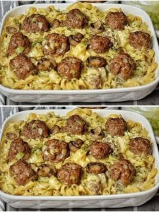 Makaron z pieczarkami w klopsikach Przepisy w pierwszym komentarzu