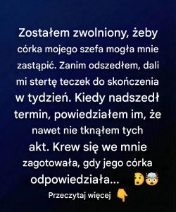 Morał Straciłem stanowisko, ale zyskałem o wiele cenniejsze.