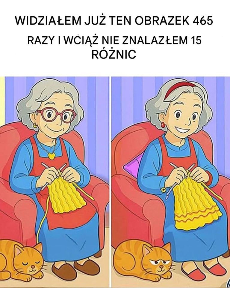 Czy potrafisz znaleźć 15 różnic pomiędzy tymi dwoma obrazkami?