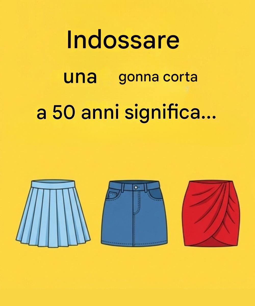Indossare una gonna corta a 50 anni significa…