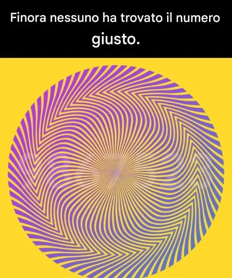 AVVISO Riesci a individuare il numero nascosto in questa illusione ottica?