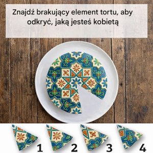 Znajdź brakujący kawałek ciasta i odkryj, która cecha osobowości najbardziej się wyróżnia