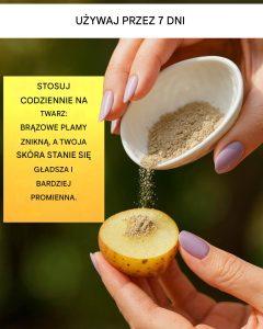Pocieraj tym plasterkiem twarz, aby uzyskać nieskazitelną cerę