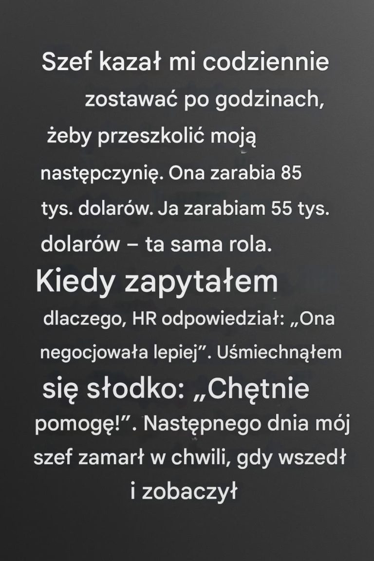 Zmuszony do przeszkolenia mojego lepiej opłacanego zastępcy