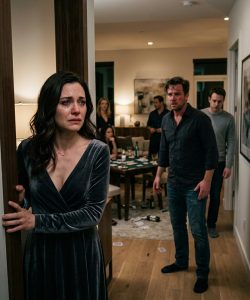 Na pijackiej imprezie mój mąż przegrał z kolegą w karty, zakładając się o „noc ze mną”. „Idź spłacić mój dług, głupia kurwo!” warknął, wpychając mnie do sypialni. „Ale kiedy jego kolega wyszedł stamtąd pięć minut później, blady jak ściana, mój mąż zdał sobie sprawę, że popełnił fatalny błąd…” Najgorsza noc w małżeństwie Naomi Carter zaczęła się w domu pełnym śmiejących się ludzi. Miała to być luźna impreza u nich w domu – muzyka za głośna, butelki otwarte na każdym blacie, dym papierosowy unoszący się z patio i gra w pokera, która trwała zdecydowanie za długo. Travis pił od wczesnego wieczora, coraz głośniej z każdą przegraną. Naomi siedziała głównie w kuchni, sprzątając po ludziach, którzy ledwo ją zauważali, czując już, że noc zmierza w złym kierunku. Znała ten ton w głosie Travisa. Ostry ton. Fałszywa pewność siebie. Sposób, w jaki się uśmiechał, gdy jedna zła decyzja dzieliła go od katastrofy. Do północy stracił więcej pieniędzy, niż Naomi w ogóle wiedziała. Złapała Fragmenty rozmowy znad stołu w jadalni. „Podwójna albo nic.” „Koniec, Travis.” „Nie mów mi, kiedy skończę.” Mężczyźni się roześmiali, ale był to śmiech napięty. Naomi podeszła bliżej, wycierając ręce w ręcznik i zobaczyła, jak Travis rzuca ostatnią kartę, jakby to był akt buntu. Dean Holloway, jego najstarszy przyjaciel, odchylił się na krześle, wpatrując się w niego z niedowierzaniem. „Nie masz gotówki” – powiedział Dean beznamiętnie. Travis, ze szklanymi oczami i wściekłością, wskazał na Naomi. „W takim razie załatwię to inaczej.” W pomieszczeniu zapadła cisza. Na początku Naomi pomyślała, że ​​się przesłyszała. Potem zobaczyła miny wokół stołu. Nikt się już nie roześmiał. Nikt się nawet nie poruszył. Dean zmarszczył brwi. „Jesteś pijany.” Travis uśmiechnął się złośliwie. „Jedna noc z żoną. Dług spłacony.” Naomi poczuła, jak powietrze uchodzi z jej ciała. „Co ty właśnie powiedziałaś?” zapytała. Travis odwrócił się do niej z tym swoim brzydkim, niechlujnym uśmiechem. „Idź spłacić mój dług, głupia kurwo”. A potem, zanim zdążyła się cofnąć, chwycił ją za ramię na tyle mocno, że aż bolało i popchnął w stronę korytarza. Kilku gości wstało, zaskoczonych, ale zbyt oszołomionych – albo zbyt tchórzliwych – by interweniować. Dean wstał z krzesła i powiedział: „Travis, przestań”. Ale Travis już wepchnął Naomi do pokoju gościnnego i otworzył drzwi szerzej, jakby oddawał komuś własność. Naomi potknęła się, a potem oparła o krawędź komody. Serce waliło jej tak mocno, że słyszała. Dean stał w drzwiach, jego twarz nie była już zadowolona z siebie, nie była już rozbawiona – tylko ponura. Za nim Travis wybełkotał: „No i co? Odbierz”. Dean wszedł do środka i cicho zamknął drzwi. Pięć minut później drzwi otworzyły się ponownie. Dean wyszedł blady jak ściana, z drżącymi rękami i twarzą pozbawioną wszelkich barw. Cała grupa zamarła. Travis wyprostował się, zdezorientowany. „Co się, do cholery, stało?” Dean spojrzał na niego, jakby widział go po raz pierwszy w życiu. Wtedy z wnętrza pokoju dobiegł głos Naomi, wystarczająco zimny i spokojny, by przerazić wszystkich słuchaczy: „Może powinieneś im powiedzieć, co ukrywałeś, Travis. Albo ja to zrobię”. Ciąg dalszy Na pijackiej imprezie mój mąż przegrał z kolegą w karty, zakładając się o „noc ze mną”. „Idź spłacić mój dług, głupia kurwo!” warknął, wpychając mnie do sypialni. „Ale kiedy jego kolega wyszedł stamtąd pięć minut później, blady jak ściana, mój mąż zdał sobie sprawę, że popełnił fatalny błąd…” Najgorsza noc w małżeństwie Naomi Carter zaczęła się w domu pełnym śmiejących się ludzi. Miała to być luźna impreza u nich w domu – muzyka za głośna, butelki otwarte na każdym blacie, dym papierosowy unoszący się z patio i gra w pokera, która trwała zdecydowanie za długo. Travis pił od wczesnego wieczora, coraz głośniej z każdą przegraną. Naomi siedziała głównie w kuchni, sprzątając po ludziach, którzy ledwo ją zauważali, czując już, że noc zmierza w złym kierunku. Znała ten ton w głosie Travisa. Ostry ton. Fałszywa pewność siebie. Sposób, w jaki się uśmiechał, gdy jedna zła decyzja dzieliła go od katastrofy. Do północy stracił więcej pieniędzy, niż Naomi w ogóle wiedziała. Złapała Fragmenty rozmowy znad stołu w jadalni. „Podwójna albo nic.” „Koniec, Travis.” „Nie mów mi, kiedy skończę.” Mężczyźni się roześmiali, ale był to śmiech napięty. Naomi podeszła bliżej, wycierając ręce w ręcznik i zobaczyła, jak Travis rzuca ostatnią kartę, jakby to był akt buntu. Dean Holloway, jego najstarszy przyjaciel, odchylił się na krześle, wpatrując się w niego z niedowierzaniem. „Nie masz gotówki” – powiedział Dean beznamiętnie. Travis, ze szklanymi oczami i wściekłością, wskazał na Naomi. „W takim razie załatwię to inaczej.” W pomieszczeniu zapadła cisza. Na początku Naomi pomyślała, że ​​się przesłyszała. Potem zobaczyła miny wokół stołu. Nikt się już nie roześmiał. Nikt się nawet nie poruszył. Dean zmarszczył brwi. „Jesteś pijany.” Travis uśmiechnął się złośliwie. „Jedna noc z żoną. Dług spłacony.” Naomi poczuła, jak powietrze uchodzi z jej ciała. „Co ty właśnie powiedziałaś?” zapytała. Travis odwrócił się do niej z tym swoim brzydkim, niechlujnym uśmiechem. „Idź spłacić mój dług, głupia kurwo”. A potem, zanim zdążyła się cofnąć, chwycił ją za ramię na tyle mocno, że aż bolało i popchnął w stronę korytarza. Kilku gości wstało, zaskoczonych, ale zbyt oszołomionych – albo zbyt tchórzliwych – by interweniować. Dean wstał z krzesła i powiedział: „Travis, przestań”. Ale Travis już wepchnął Naomi do pokoju gościnnego i otworzył drzwi szerzej, jakby oddawał komuś własność. Naomi potknęła się, a potem oparła o krawędź komody. Serce waliło jej tak mocno, że słyszała. Dean stał w drzwiach, jego twarz nie była już zadowolona z siebie, nie była już rozbawiona – tylko ponura. Za nim Travis wybełkotał: „No i co? Odbierz”. Dean wszedł do środka i cicho zamknął drzwi. Pięć minut później drzwi otworzyły się ponownie. Dean wyszedł blady jak ściana, z drżącymi rękami i twarzą pozbawioną wszelkich barw. Cała grupa zamarła. Travis wyprostował się, zdezorientowany. „Co się, do cholery, stało?” Dean spojrzał na niego, jakby widział go po raz pierwszy w życiu. Wtedy z wnętrza pokoju dobiegł głos Naomi, wystarczająco zimny i spokojny, by przerazić wszystkich słuchaczy: „Może powinieneś im powiedzieć, co ukrywałeś, Travis. Albo ja to zrobię”. Ciąg dalszy