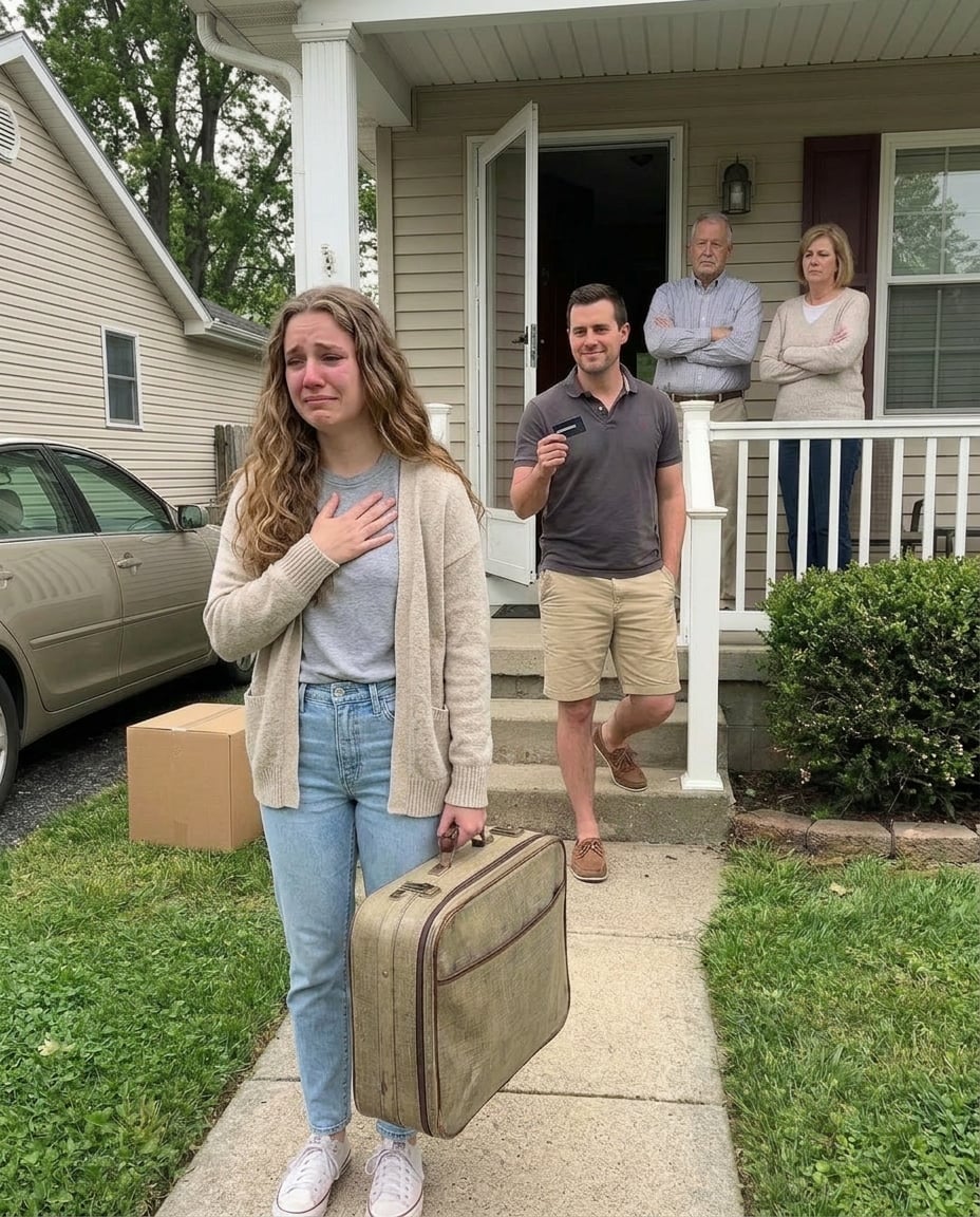 Mój mąż przebywał w domu swojej matki, aby zapewnić mu całodobową opiekę. Licząc na to, że zrobimy mu niespodziankę, bez uprzedzenia przyjechałam z naszą siedmioletnią córką. Kiedy dotarliśmy na werandę, drzwi wejściowe były lekko uchylone. Córka zajrzała do środka, pociągnęła mnie za rękaw i szepnęła: „Mamo… patrz. Tylko bądź cicho”.  Nie widziałam Daniela od prawie trzech tygodni. Każdej nocy przekazywał mi tę samą, wyczerpaną informację: „Stan mamy pogorszył się po upadku. Muszę tu zostać całą dobę, żeby móc się z nią otrząsnąć”. Twierdził, że ledwo chodzi, nie potrafi gotować i jest coraz bardziej zapominalska.  Uwierzyłam w każde jego słowo. Daniel zawsze był tym niezawodnym – tym, który naprawiał płoty sąsiadów i spędzał każdą sobotę rano bezskutecznie próbując zapleść włosy naszej córce Lily. Więc kiedy Lily zasugerowała: „Mamo, możemy zrobić tacie niespodziankę w ten weekend?”, pomyślałam, że to najpiękniejszy pomysł.  Spakowaliśmy pudełko jego ulubionych muffinek z jagodami, wzięliśmy rysunek, który Lily zrobiła dla babci Elaine, i jechaliśmy czterdzieści minut w lekkim jesiennym deszczu. Już wyobrażałam sobie radość na jego twarzy. Ale gdy tylko wyszliśmy na werandę, zimny instynkt podpowiadał mi, że coś jest nie tak. Drzwi wejściowe były otwarte. Daniel miał obsesję na punkcie bezpieczeństwa; nigdy nie zostawiał otwartych drzwi.  Zanim zdążyłam zapukać, Lily pociągnęła mnie za ramię. Jej głos brzmiał jak upiorny szept. „Mamo… spójrz. Ale bądź cicho”.  Wyglądała przez wąską szczelinę. Uklękłam obok niej i zajrzałam do salonu. Z początku nie mogłam przetworzyć tej sceny. Światła były przyćmione, ale jasne. Matka Daniela nie była kruchą inwalidką przykutą do łóżka. Stała na środku pokoju, otulona jedwabną piżamą, obracając kieliszek wina i śmiejąc się. Nie była słaba. Nie była chora.  Wokół niej stało troje nieznajomych, układających kwiatowe dekoracje na stół i układających wypożyczoną pościel. Stolik kawowy był zawalony broszurami, menu i czymś, co wyglądało na plany miejsc przy stole. Wtedy dostrzegłam Daniela. Nie wyglądał na wyczerpanego ani zestresowanego. Był świeżo ogolony i miał na sobie designerską koszulę, którą kupiłam mu na naszą rocznicę. Stał blisko blondynki w kremowym swetrze, a jego dłoń mocno spoczywała na jej plecach.  Wtedy odezwała się jego matka i zaparło mi dech w piersiach. „Kiedy rozwód zostanie sfinalizowany” – powiedziała radośnie – „Vanessa może się tu wprowadzić do wiosennego ślubu. Tak będzie najlepiej. Megan nigdy nie pasowała do tej rodziny”.  Megan. To ja.  Blondynka cicho się zaśmiała i nachyliła się do mojego męża, jakby ta przestrzeń już do niej należała. A Daniel… nie odsunął się. Pocałował ją w skroń z nonszalancją, która sugerowała, że ​​to jego prawdziwe życie. Obok mnie drobna dłoń Lily ścisnęła moją. „Mamo” – wyszeptała zdezorientowana – „dlaczego tatuś przytula tę panią?”.  Mogłam wyważyć drzwi. Mogłam krzyczeć, aż sąsiedzi zadzwonią na policję. Zamiast tego ogarnął mnie śmiertelny, lodowaty spokój. Bez słowa wyciągnęłam telefon i wcisnęłam nagrywanie. Uchwyciłam każdy uśmiech, każde słowo i każde druzgocące kłamstwo.  Odsunęłam się od drzwi, ściskając dłoń Lily, a moje serce waliło w rytm czystej furii. W tej jednej chwili zrozumiałam prawdę: mój mąż nie był opiekuńczy. Budował całe drugie życie za moimi plecami. A my przybyliśmy akurat wystarczająco wcześnie, żeby je wszystko spalić.  To, co wydarzyło się później, sprawiło, że Daniel i jego matka błagali o litość, na którą nie zasługiwali.  PRZECZYTAJ CAŁĄ HISTORIĘ PONIŻEJ. 👇 Zobacz więcej