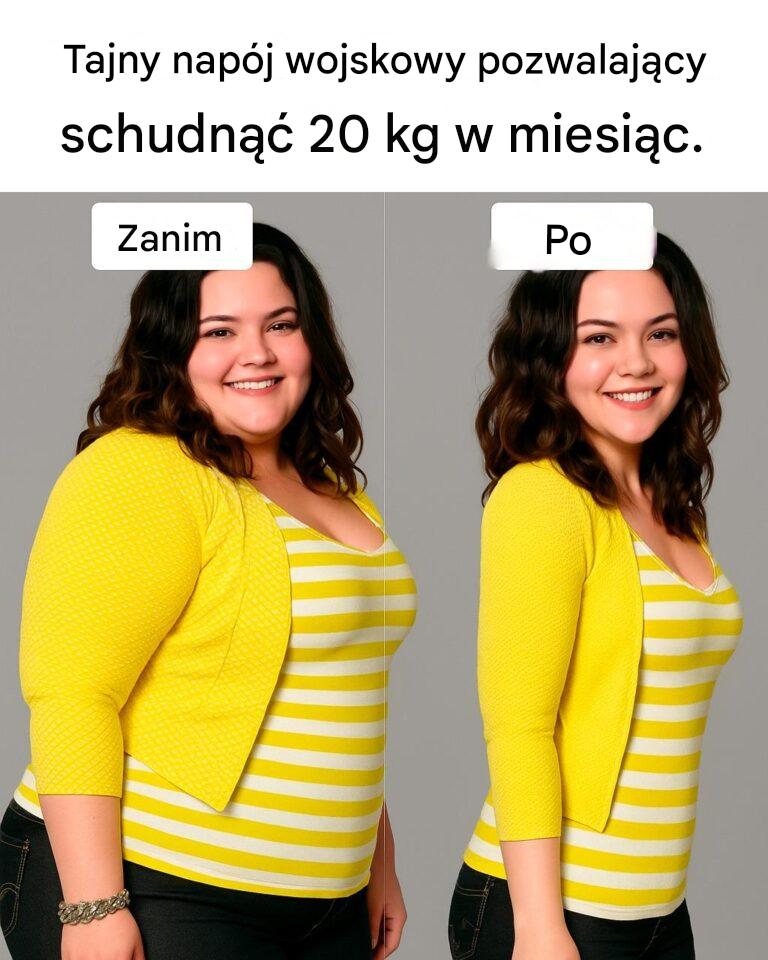 Tajny napój wojskowy pozwalający schudnąć 20 kg w miesiąc, który szybko spala tłuszcz z brzucha.