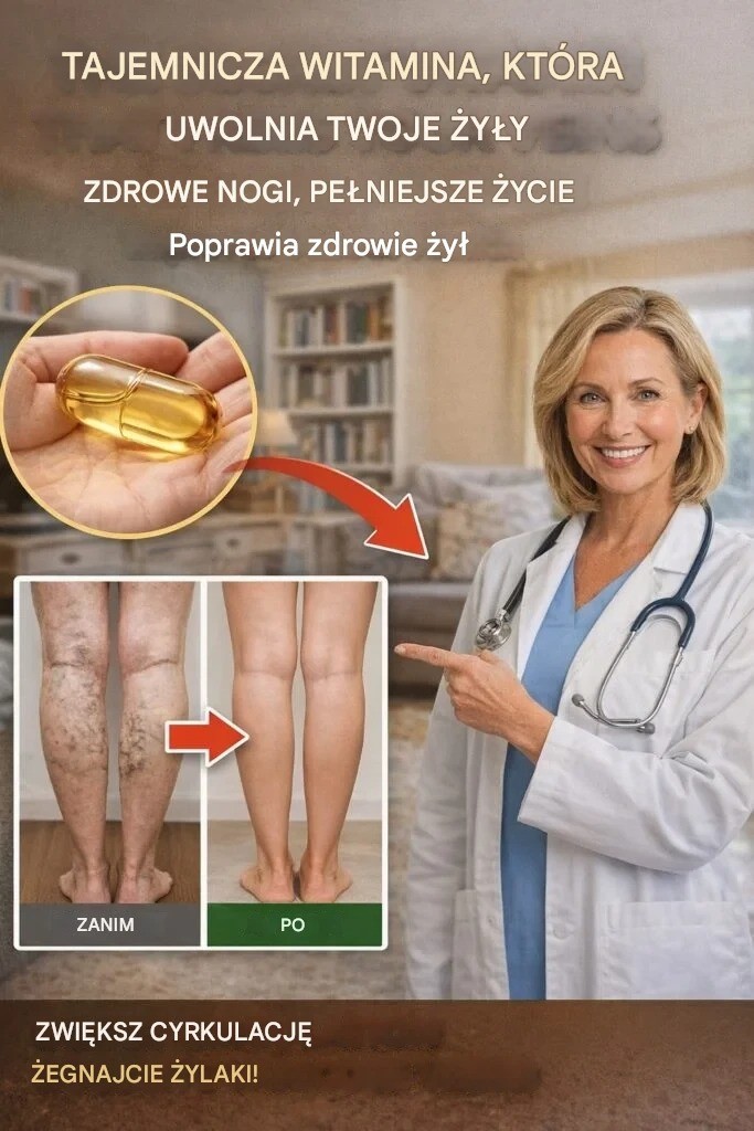 Odkryj często pomijaną witaminę, która wspomaga zdrowie żył i lepsze krążenie w nogach każdego dnia