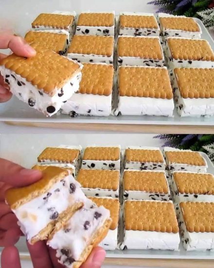 3 ingredienti in 3 minuti!! Torta glassata/senza cottura incredibilmente deliziosa Ingredienti: 24 biscotti quadrati semplici Voir plus