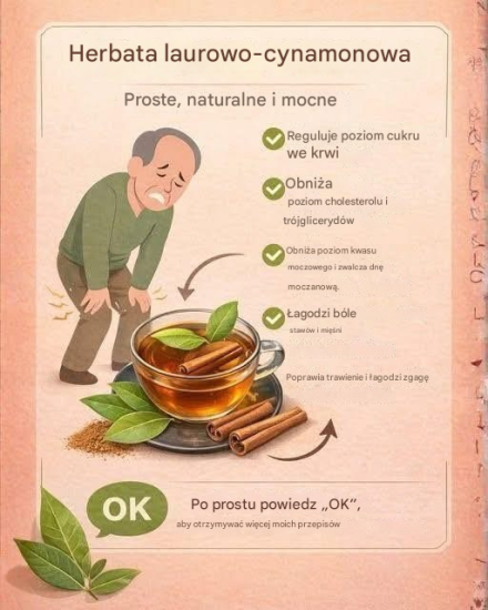 Herbata z liści laurowych i cynamonu. Dlaczego jest tak potężna? Aby nadal otrzymywać moje przepisy, po prostu powiedz… Dziękuję!