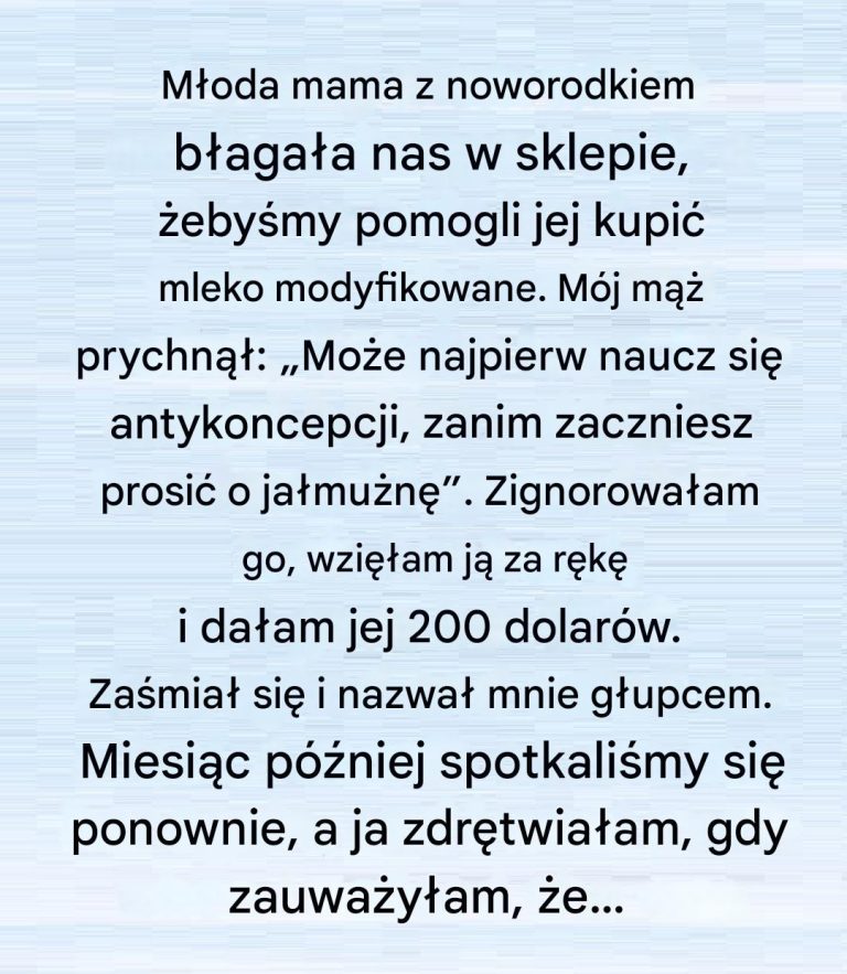 Jeden akt dobroci zmienił moje życie na zawsze