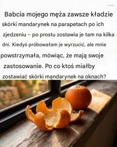 Nie wyrzucaj skórek mandarynek