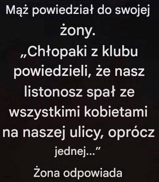 Mężczyzna zażartował, że listonosz spał z każdą kobietą