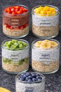 🫐🥝🫐🥝Ideas de Pudín de Avena, Yogurt y Chía🍓