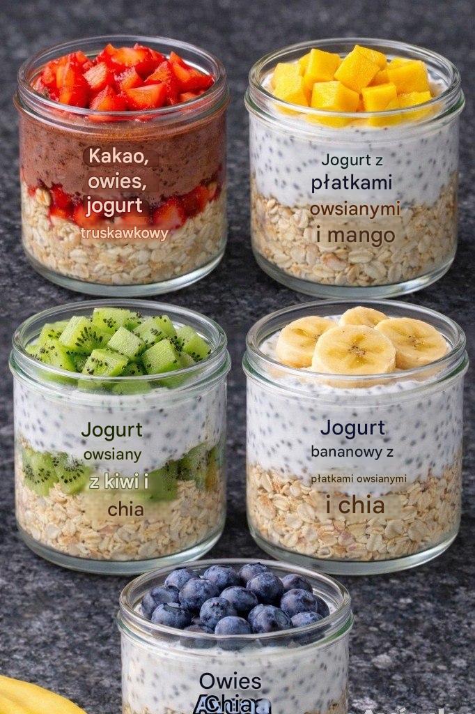 🫐🥝🫐🥝Ideas de Pudín de Avena, Yogurt y Chía🍓