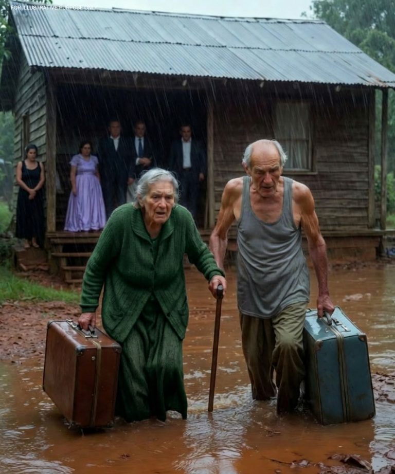 Wypchnęli swoich starszych rodziców w burzę… nie zdając sobie sprawy, że starzec, którego hum:ili:ate:d skrywał tajemnicę na tyle potężną, że mogła wszystko zmienić.  W nocy 22 kwietnia miasto San Rafael wyglądało, jakby tonęło w deszczu.  Woda waliła o dachy. Rynny wylewały się. Ulice lśniły w blasku latarni niczym potłuczone szkło.  W trakcie burzy Carmen i Fernando Ruiz powoli szli chodnikiem, przemoczeni do szpiku kości, ciągnąc dwie poobijane walizki, które groziły rozerwaniem przy każdym kroku.  Carmen trzęsła się tak bardzo, że ledwo mogła utrzymać nad nimi rozbity parasol.  Fernando, siedemdziesięciopięcioletni, szedł obok niej zgarbiony i zaciśniętymi zębami, nie pozwalając żonie zobaczyć, jak się rozpada.  Ale zimny deszcz nie był najgorszą częścią nocy.  Najgorsze było wciąż dzwonienie w uszach.  Głos jego najstarszego syna.  „Dość, tato. Dom jest teraz na moje nazwisko. Wy dwoje nie możecie tu dłużej zostać”.  Carmen zamknęła oczy, gdy słowa uderzyły ją ponownie niczym cios.  Zaledwie kilka godzin wcześniej cała czwórka ich dzieci stała razem w salonie.  Cała czwórka.  Żadne z nich nie wyglądało na zawstydzone.  Żadne z nich nie odwróciło wzroku.  Najstarszy mówił tak, jakby załatwiał papierkową robotę, a nie wyrzucał rodziców na ulicę.  Druga córka stała z założonymi rękami, z irytacją na twarzy – jakby Carmen i Fernando byli tylko niedogodnością, którą musiała tolerować.  Trzecia przez cały czas ledwo podnosiła wzrok znad telefonu.  A najmłodsza…  Najmłodsza bolała najbardziej.  Bo płakała.  A nie po to, żeby ich bronić.  Płakała, bo chciała, żeby odeszli, zanim sąsiedzi usłyszą kłótnię.  Fernando stał tam przez dłuższą chwilę, wpatrując się w każde ze swoich dzieci, jakby czekał, aż coś się w nich obudzi.  Czekając, aż któreś z nich sobie przypomni.  Noce, kiedy on i Carmen opuszczali posiłki, żeby dzieci mogły coś zjeść.  Lata spędzone na niekończącej się pracy w warsztacie, aż skóra na dłoniach pękała.  Sukienki, które Carmen szyła do późna w nocy, aż zasnęła przy kuchennym stole.  Urodziny, które razem skrobali.  Mundurki szkolne, na które jakoś udało im się pozwolić.  Każde poświęcenie, które zbudowało życie, które te dzieci teraz uważały za oczywiste.  Ale nikt nic nie powiedział.  Wtedy najstarszy syn zadał ostateczny cios.  „Jeśli nie podpiszesz i nie wyjdziesz dziś wieczorem, jutro wymienię zamki i wyrzucę resztę twoich rzeczy na zewnątrz”.  W tym momencie Carmen zdawała się wpadać do środka.  Bo ten dom nigdy nie był tylko budynkiem.  To była ziemia, którą kupili po sprzedaży obrączek.  To było podwórko, gdzie lata temu pochowali swojego psa.  To był korytarz, w którym rok po roku oznaczali wzrost każdego dziecka.  To było każde wspomnienie, które stworzyli własnymi rękami.  To było całe ich życie.  A jednak ich własne dzieci je wypychały.  Fernando przestał iść w deszczu.  Powoli wsunął dłoń pod przemoczony płaszcz i dotknął jedynej rzeczy, którą chronił przez lata.  Grubej żółtej koperty.  Starej.  Pomarszczonej.  Cichej.  Ale wystarczająco potężnej, by wszystko zmienić.  Carmen spojrzała na niego, deszcz i łzy spływały jej po twarzy.  „Fernando…” wyszeptała. „Powiedz, że nadal to masz”.  Skinął głową.  Po raz pierwszy tej nocy coś się zmieniło w jego oczach.  Ból wciąż tam był.  Ale teraz było w nim coś jeszcze.  Coś zimniejszego.  Coś niezniszczalnego.  „Tak” – powiedział cicho. „A po tym, co zrobili dziś wieczorem, nikt z nich już nigdy nie zobaczy we mnie bezradnego staruszka”.  W tym samym momencie reflektory samochodu przecięły deszcz.  Czarny sedan przetoczył się ulicą i zatrzymał przed nimi.  Tylne drzwi powoli się otworzyły.  W burzę wyszedł wysoki mężczyzna, z napiętą miną i naglącym głosem.  „Panie Fernando Ruiz” – powiedział. „W końcu pana znaleźliśmy… ale wygląda na to, że jest za późno”.  Carmen zamarła.  Fernando pozostał nieruchomy.  Bo nagle koperta pod jego płaszczem przestała przypominać stary papier.  Wydawała się wyrokiem czekającym na wydanie.  Kim był mężczyzna wysiadający z tego samochodu?  Co Fernando ukrywał przez te wszystkie lata w tej żółtej kopercie?  I dlaczego jego dzieci miały żałować tej nocy do końca życia?  To, co wydarzyło się później, miało wszystko zmienić. Pełna historia w pierwszym komentarzu 👇 Voir moins