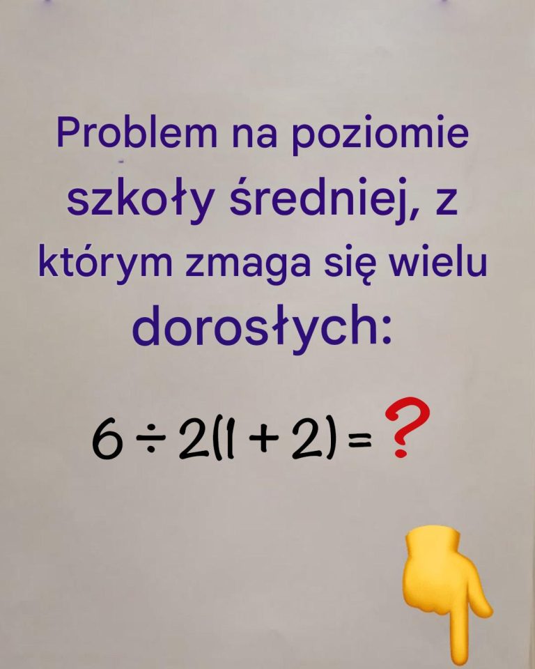 Zadanie matematyczne na poziomie szkoły średniej, z którym zmaga się wielu dorosłych.