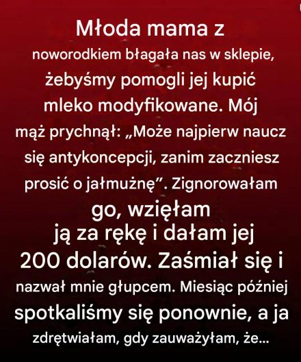 Kiedy prosty dobry uczynek wywołał trwały wpływ