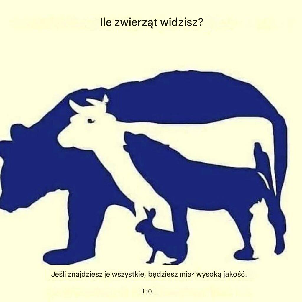 Czy w Twojej wyobraźni pojawiło się 10 zwierząt?
