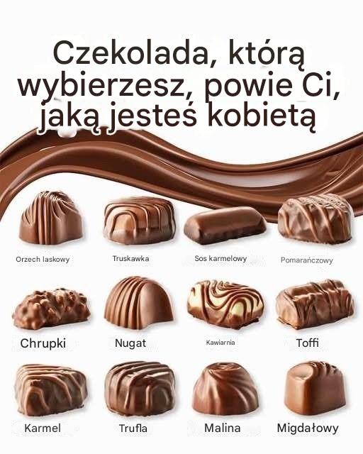 Czekolada, którą wybierzesz, ujawnia, jakim typem kobiety jesteś